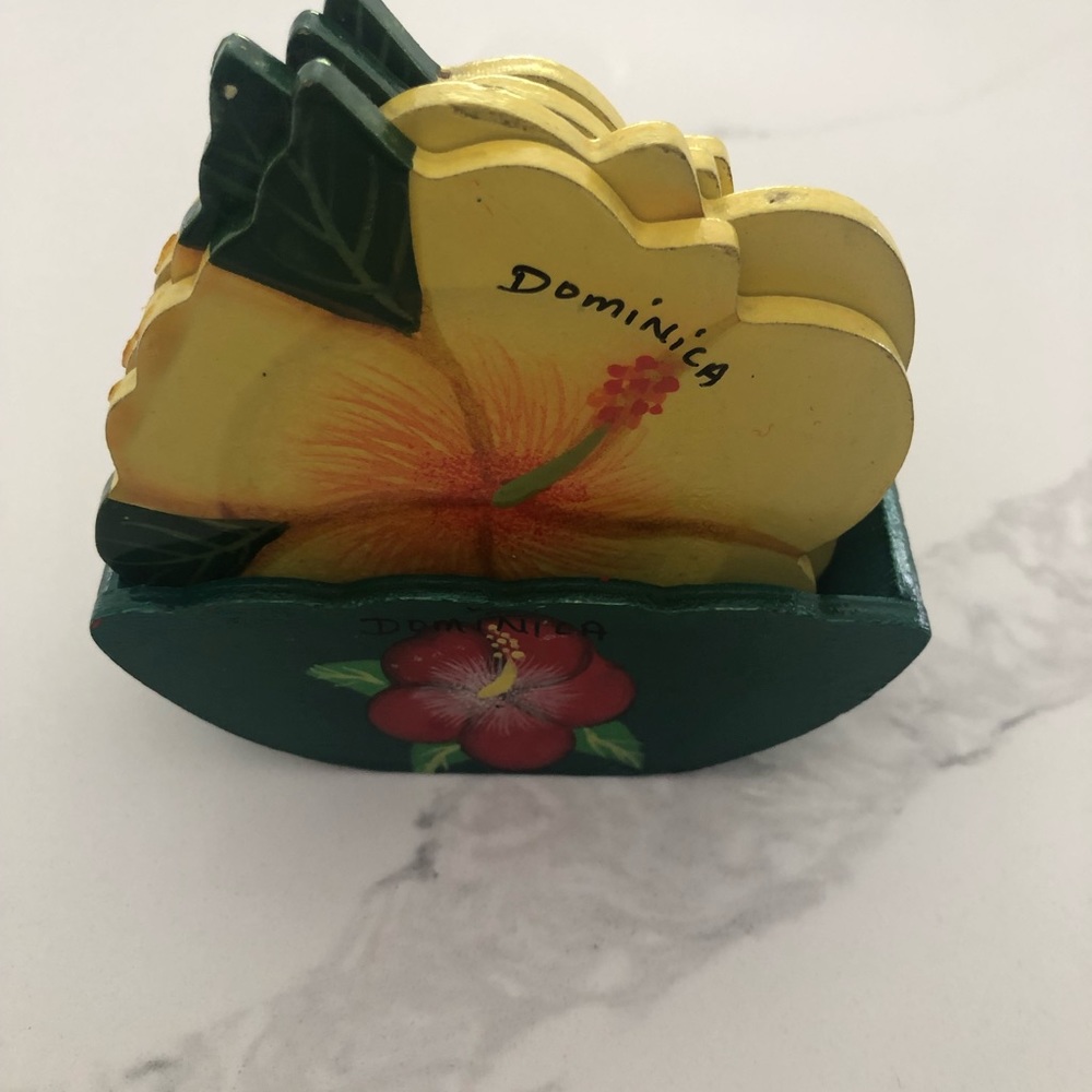 NWOT Set of 4 hand painted Coasters